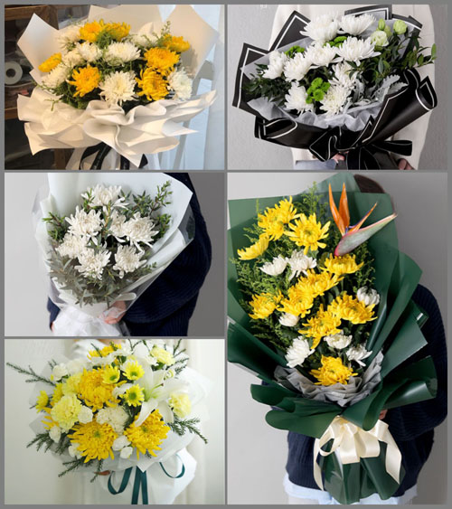 山东莱芜莱城区鹏泉街道北连河村白事花束代送